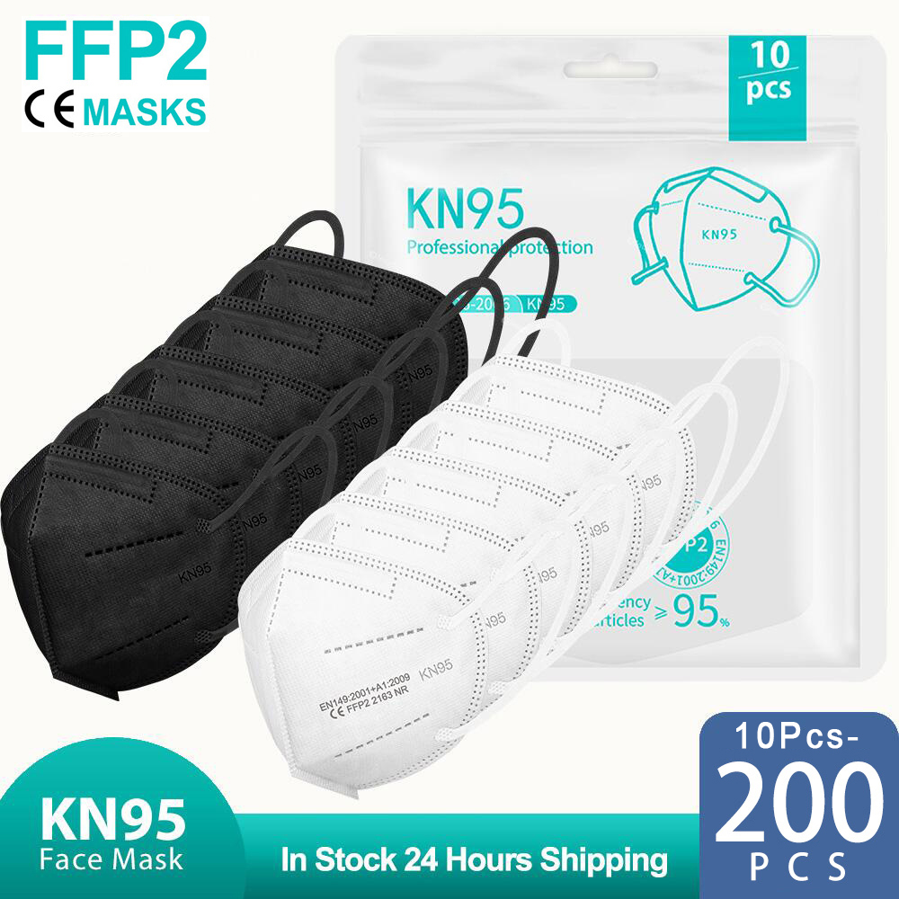 10-200 ชิ้น หน้ากากอนามัย FPP2 - Disposable Surgical Mask บทวิจารณ์และราคา