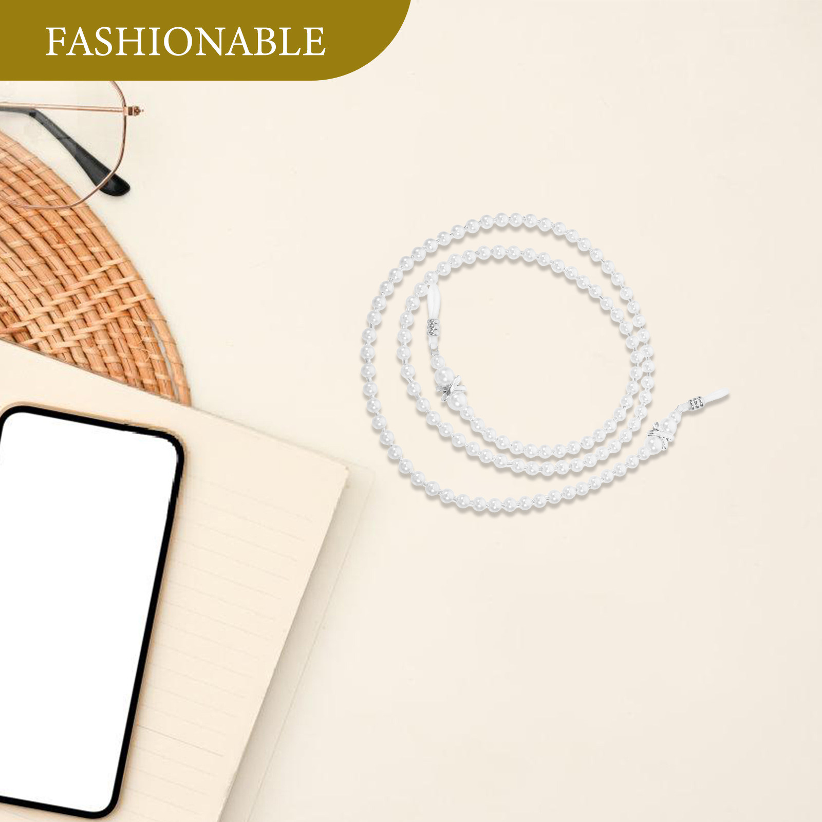 สายคล้องแว่นตาไข่มุกหรูหราสำหร - Mask Chain Holder บทวิจารณ์และราคา