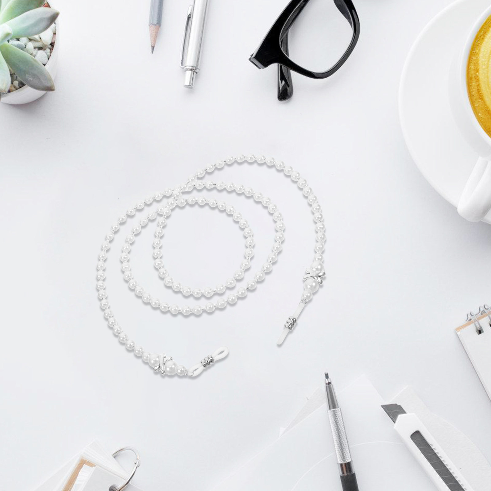 สายคล้องแว่นตาไข่มุกหรูหราสำหร - Mask Chain Holder บทวิจารณ์และราคา